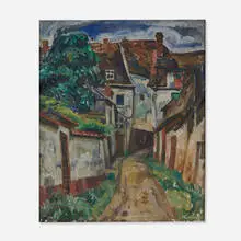 Louis Ritman, The Village Road, oil on canvas