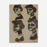 Auguste Chabaud, Four Studies, ink on paper