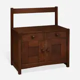 Early wash stand, model 628 by Gustav Stickley, c. 1902, oak, sold Oct 2022
