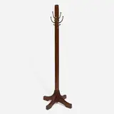 Coat rack, model 88 by L. & J.G. Stickley, c. 1910, oak, brass, sold Oct 2022