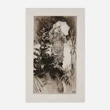 James Tissot, Matinée de printemps, 1875, drypoint