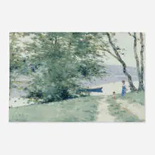 Figures and Boat by Andre Gisson, oil on linen, sold Oct 2022