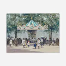Carousel by Andre Gisson, oil on linen, sold Oct 2022