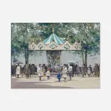 Andre Gisson, Carousel, oil on linen