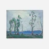 C. Curry Bohm, Trees in Landscape, oil on canvas