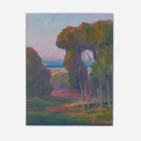 William Dorsey, Shoreline and Trees at Sunset, oil on canvas