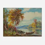 George F. Schultz, Lake in Autumn, c. 1910, oil on board