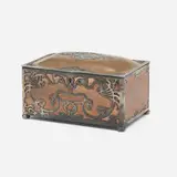 attribution Gorham Manufacturing Company, Humidor, copper, silver, cedar