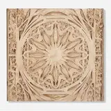Seed Pod architectural panel by Dankmar Adler and Louis Sullivan, painted cast plaster, painted wood, sold Oct 2022