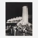 Cow 13 and Train No. 3 Passing the Ryan Farm, Shawsville, Virginia by O. Winston Link, gelatin silver print, sold Feb 2021