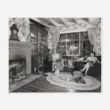 Hester Fringer's Living Room on the Tracks, Lithia, Virginia by O. Winston Link, gelatin silver print, sold Feb 2021