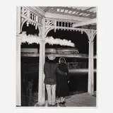 O. Winston Link, Mr. & Mrs. Ben F. Pope & Last Steam Passenger Train, Max Meadows, Virginia, gelatin silver print