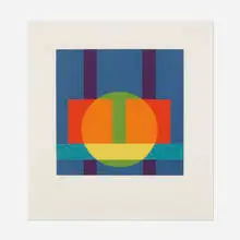 Untitled by Herbert Bayer, c. 1965, screenprint in colors, sold Feb 2021