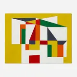 Cliff F. Harmon, Construction #1, 1951, oil on canvasboard