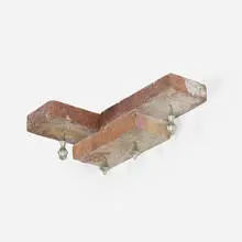 Richard Rezac, Untitled (Robie Object), 2004, original brick, nickel-plated bronze, painted steel, brass rod, epoxy