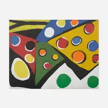 Kim MacConnel, Maquiladora, 1989, cotton flocking and acrylic on canvas
