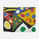 Kim MacConnel, Maquiladora, 1989, cotton flocking and acrylic on canvas