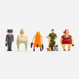 Tokion, NeoGraffiti Project 3D figures, set of five, 1999, vinyl, enameled aluminum