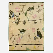 Manuel Hernández Mompó, Tapestry, c. 1965, hand-knotted wool