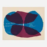 Corita Kent, love and a butterfly #2, 1963, lithograph on paper