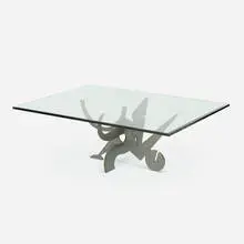 Pucci De Rossi, Coffee table, c. 1987, steel, glass