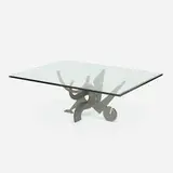 Pucci De Rossi, Coffee table, c. 1987, steel, glass