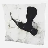Wesley Kimler, White Room #8, 2003, black gesso and charcoal with collage on paper