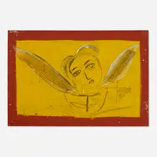 Jamali, Untitled (Wings), c. 1995, acrylic on canvas