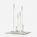 Jacques Sitoleux, Sol Lunaire candelabrum, c. 1959, silverplate