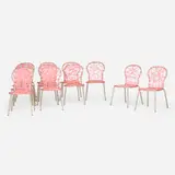 Fernando and Humberto Campana, Zig Zag chairs from L'est Parisien, set of twelve, 2001, plastic tubing, powder-coated steel