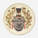 Robert Loughlin, Untitled (charger), acrylic on found object