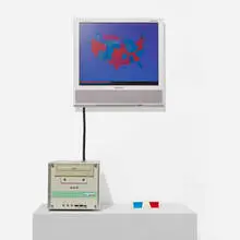 Siebren Versteeg, Nearly Half, Undecided, Balanced, Perfect, Dead, 2005, computer program output to LCD display, 3D glasses