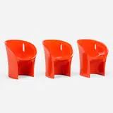Tokujin Yoshioka, Moon chairs, set of three, 2010, lacquered polyethylene