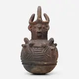 Cameroon Grasslands, Figural vessel, earthenware