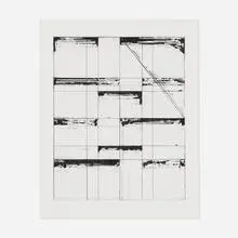 Etching for Parkett by Brice Marden, 1986, sugar lift and aquatint on Rives BFK, sold Feb 2021