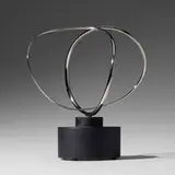 José de Rivera, Construction 3-7-66, 1966, stainless steel, lacquered wood