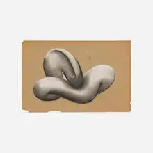 José de Rivera, Untitled (Study), c. 1930, pastel on paper