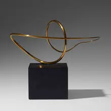 Construction 8-82 by José de Rivera, 1982, brass, lacquered wood, sold Feb 2021