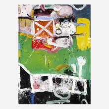 Untitled by Robert Baribeau, 1989, acrylic on canvas, sold Nov 2020