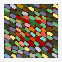 Untitled by Kazuko Inoue, 1981, acrylic on canvas, sold Nov 2020