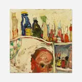 Philip Sherrod, "SELF*PORTRAIT/-..(THE*PERVERT/-(?)..WINDOW*PEEKER/-?)..OF*THE, oil on canvas
