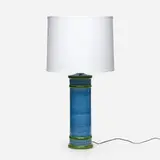 Bitossi, table lamp, c. 1965, glazed earthenware, polyester