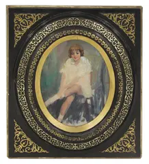 Harry John Pearson, Untitled, Harry John Pearson (1872-1933) The White Coat oil on board