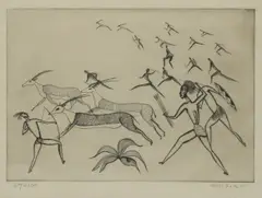 Dolf Rieser, Untitled, 1898-1983) The hunt etching