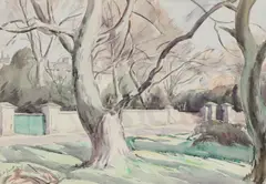 Untitled by Percy Hague Jowett, watercolour and pencil 30.5 x 40.7cm ., sold Aug 2021