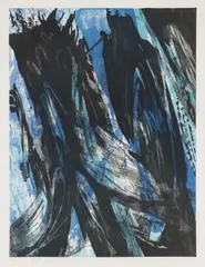 Foss by Karl Otto Götz, 1986, Farblithografie auf BFK RIVES (Wasserzeichen), sold Jun 2025
