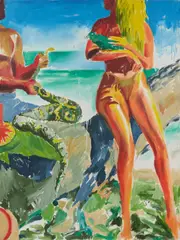 Janusz Haka, Ohne Titel, 1983, Öl auf Leinwand