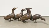 Kurt Arentz, Große Entengruppe, Bronze, rotbraun patiniert