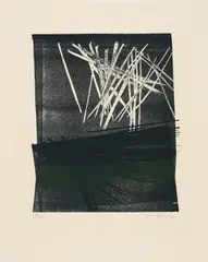 L 1977-13 by Hans Hartung, 1977, Farblithografie auf Velin, sold Sep 2025