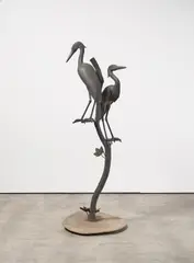 Kurt Arentz, Reiherbaum, 1994, Bronze, braun und teilweise grün patiniert